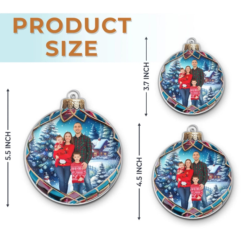 Personalized Photo Acrylic Ornament – Christmas Gift For Family – Love Begins at Home