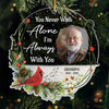 Personalized Photo Acrylic Ornament - Christmas, Sympathy Gift For Family - You Never Walk Alone