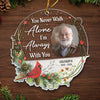 Personalized Photo Acrylic Ornament - Christmas, Sympathy Gift For Family - You Never Walk Alone