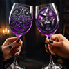 Personalized Stemmed Wine Glass – Halloween  Gift For Women, Sister, Bestie, Best Friend – Witch Vibes Only This Halloween