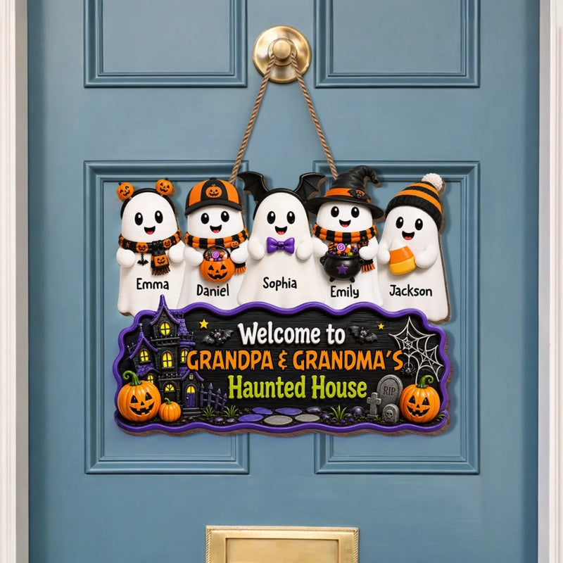 Personalized Wood Sign – Halloween Gift For Grandma, Grandpa – Too Cute To Boo