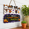 Personalized Wood Sign – Halloween Gift For Grandma, Grandpa – Too Cute To Boo