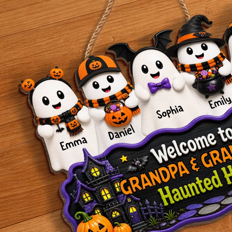 Personalized Wood Sign – Halloween Gift For Grandma, Grandpa – Too Cute To Boo