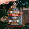 Personalized Wooden Ornament – America 250th Anniversary, Christmas Gift For Family – Standing Tall In Freedom And Love