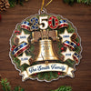 Personalized Acrylic Ornament – America 250th Anniversary, Christmas Gift For Family – Guided By Love And Liberty