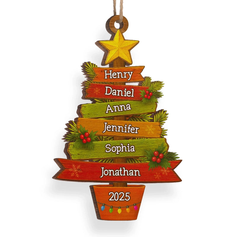 Personalized Wood Ornament – Christmas Gift For Family – Spelling Love, Letter By Letter