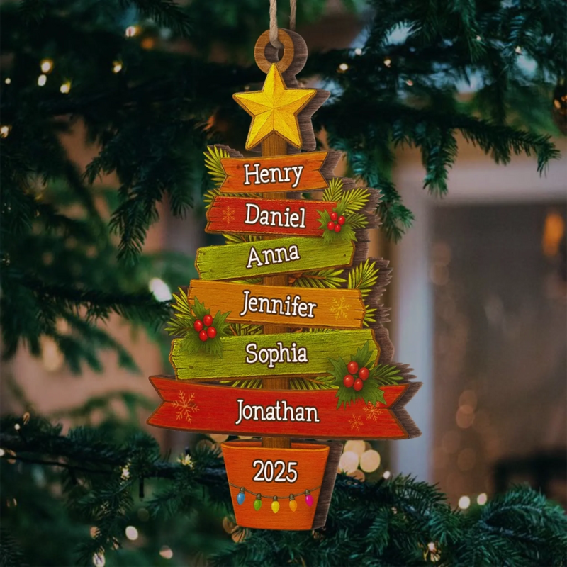 Personalized Wood Ornament – Christmas Gift For Family – Spelling Love, Letter By Letter
