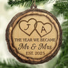 Personalized Wood Ornament – Christmas, Anniversary Gift For Couple – Mr And Mrs Forevermore