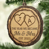 Personalized Wood Ornament – Christmas, Anniversary Gift For Couple – Mr And Mrs Forevermore