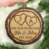 Personalized Wood Ornament – Christmas, Anniversary Gift For Couple – Mr And Mrs Forevermore