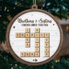 Personalized Wood Ornament – Christmas Gift For Family, Sister, Brother, Sibling – A Sibling Is The Greatest Gift Of Childhood
