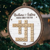 Personalized Wood Ornament – Christmas Gift For Family, Sister, Brother, Sibling – A Sibling Is The Greatest Gift Of Childhood