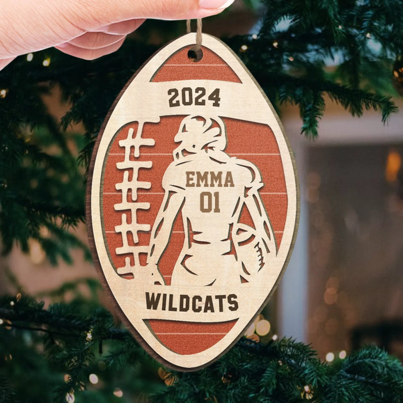 Personalized Wood Ornament – Christmas Gift For Sport Lovers, Football Lovers  – Rucking And Rolling On The Rugby Field