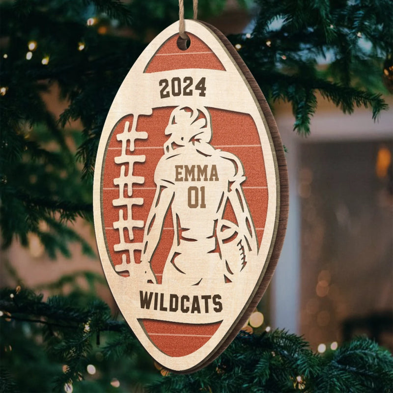 Personalized Wood Ornament – Christmas Gift For Sport Lovers, Football Lovers  – Rucking And Rolling On The Rugby Field