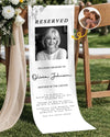 Personalized Photo Wedding Chair Sign – Wedding Memorial Keepsake For Bride & Groom – Honoring Beautiful Memories