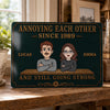 Personalized Home Decor Metal Sign - Anniversary Gift For Couple - Us Against Ordinary