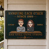 Personalized Home Decor Metal Sign - Anniversary Gift For Couple - Us Against Ordinary