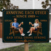 Personalized Home Decor Metal Sign - Anniversary Gift For Couple - Together Through It All