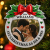 Personalized Photo Acrylic Ornament – Christmas, Wedding Gift For Couple, Newlyweds – Our Merry Beginning