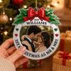 Personalized Photo Acrylic Ornament – Christmas, Wedding Gift For Couple, Newlyweds – Our Merry Beginning