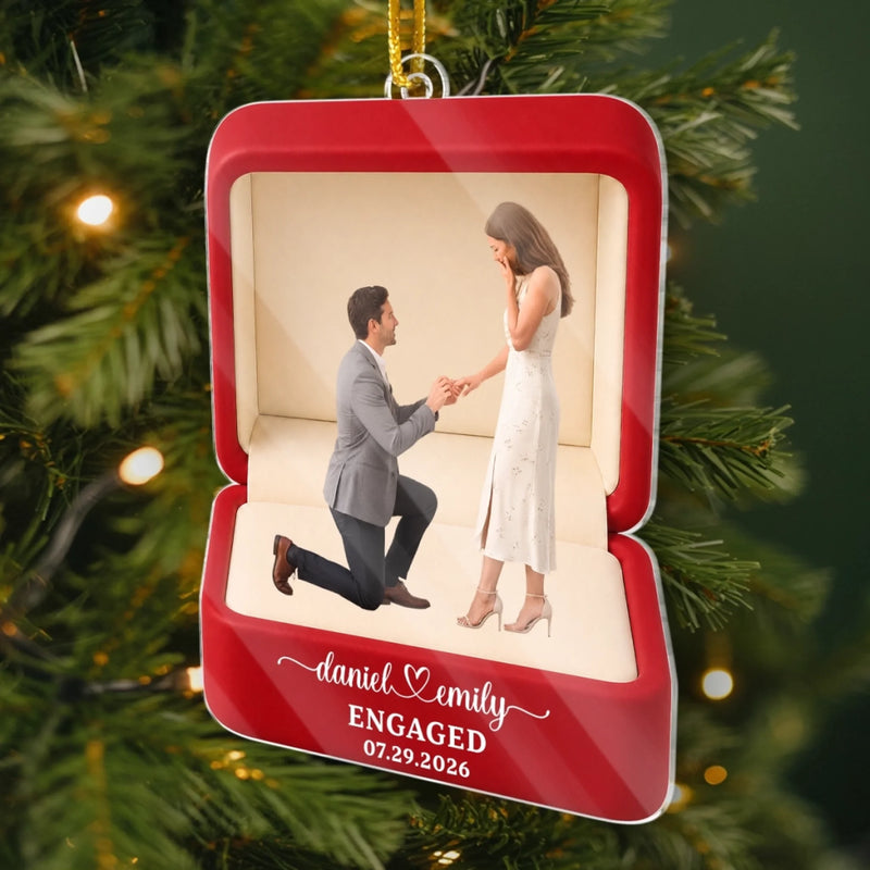 Personalized Photo Acrylic Ornament – Christmas, Wedding Gift For Couple, Newlyweds – A Promise Forever