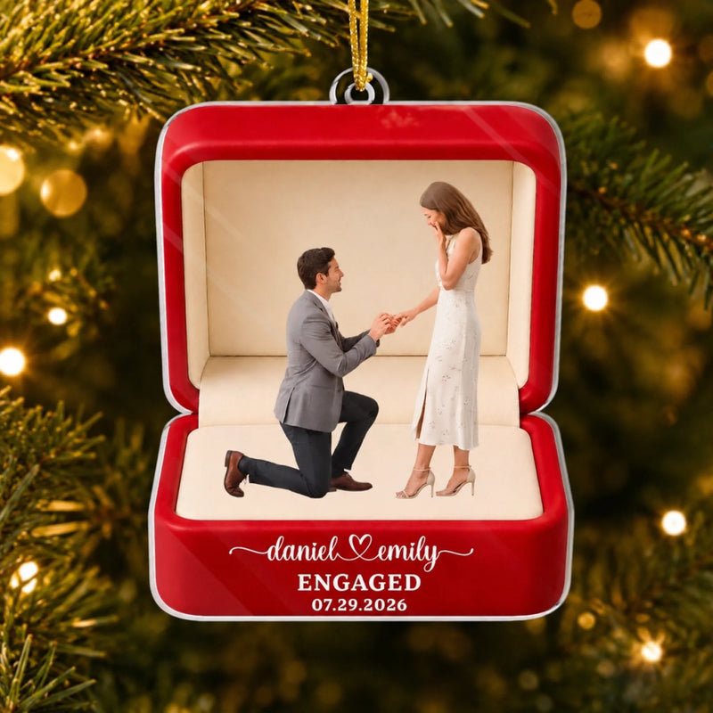 Personalized Photo Acrylic Ornament – Christmas, Wedding Gift For Couple, Newlyweds – A Promise Forever