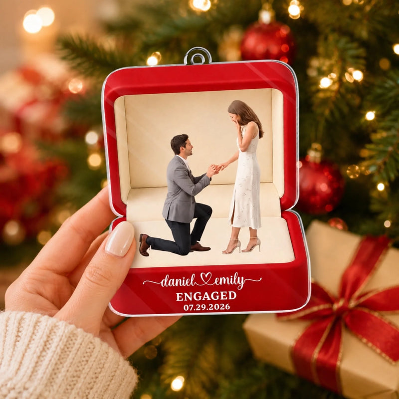 Personalized Photo Acrylic Ornament – Christmas, Wedding Gift For Couple, Newlyweds – A Promise Forever