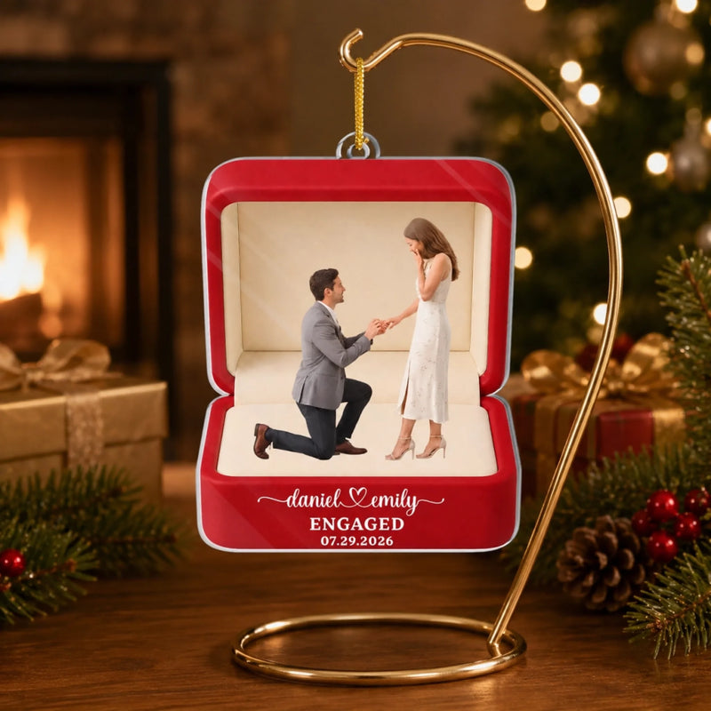 Personalized Photo Acrylic Ornament – Christmas, Wedding Gift For Couple, Newlyweds – A Promise Forever