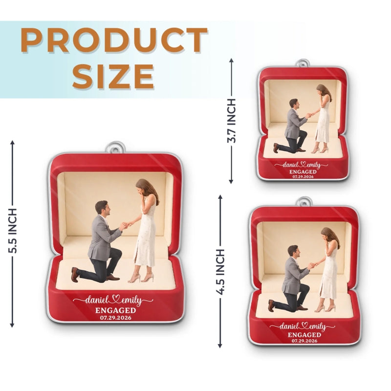 Personalized Photo Acrylic Ornament – Christmas, Wedding Gift For Couple, Newlyweds – A Promise Forever