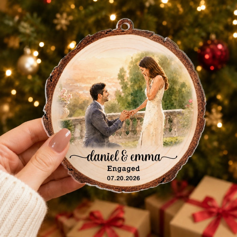 Personalized Photo Acrylic Ornament – Christmas, Wedding Gift For Couple, Newlyweds – The Next Chapter