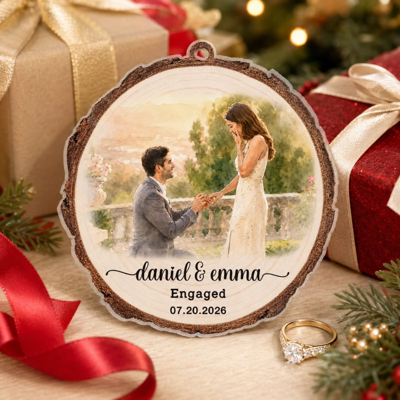 Personalized Photo Acrylic Ornament – Christmas, Wedding Gift For Couple, Newlyweds – The Next Chapter