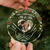 Personalized Photo Glass Ornament – Christmas, Anniversary Gift For Couple, Newlyweds – Our Sweet Beginning