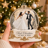 Personalized Photo Acrylic Ornament – Christmas, Wedding Gift For Couple, Newlyweds – Happily Ever After