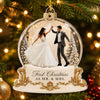 Personalized Photo Acrylic Ornament – Christmas, Wedding Gift For Couple, Newlyweds – Happily Ever After