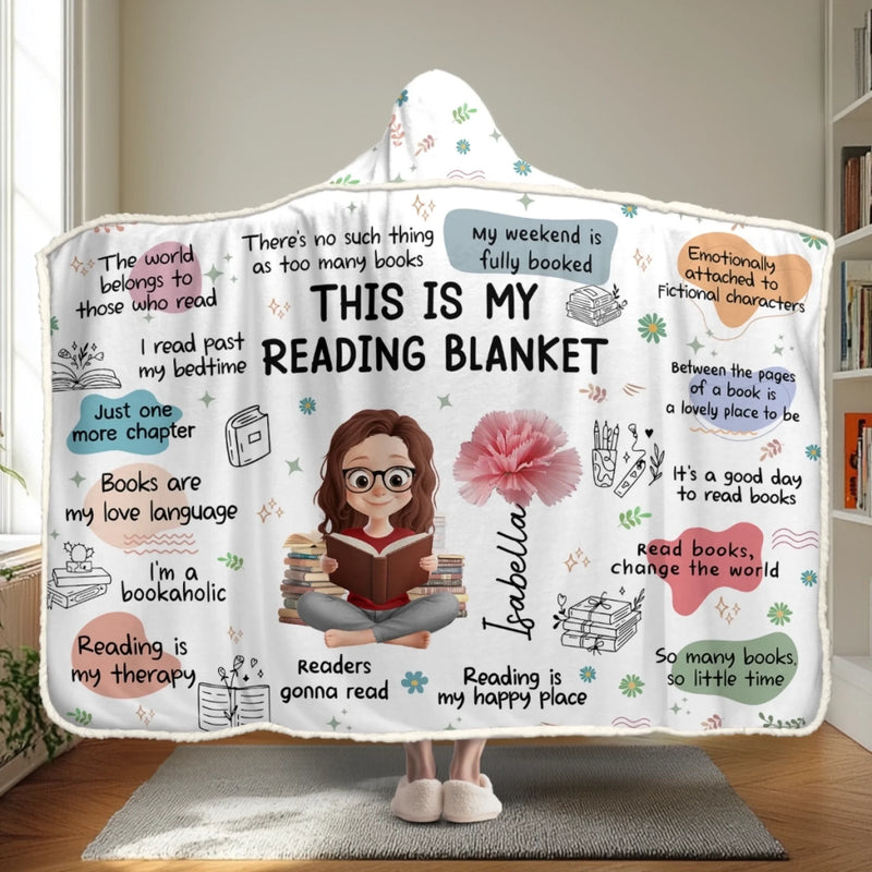 Personalized Snuggle Blanket, Hoodie Blanket - Gifts For Book Lovers, Bookworms, Readers - Readers Gonna Read