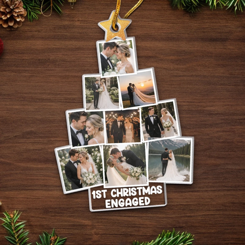 Personalized Photo Acrylic Ornament – Christmas, Wedding Gift For Couple, Newlyweds – Our Next Chapter