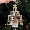 Personalized Photo Acrylic Ornament – Christmas, Wedding Gift For Couple – Love Wrapped in Christmas
