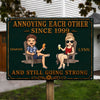 Personalized Home Decor Metal Sign - Anniversary Gift For Couple - Love Grows Stronger