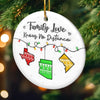 Personalized Ceramic Ornament - Christmas Gift For Family - Long Distance Together Forever, Never Truly Apart