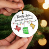 Personalized Ceramic Ornament - Christmas Gift For Family - Long Distance Together Forever, Never Truly Apart