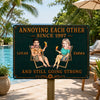 Personalized Photo Home Decor Metal Sign - Anniversary Gift For Couple - A Lifetime of Laughs