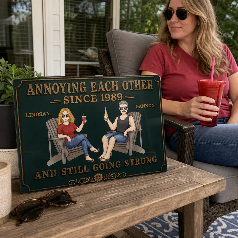 Personalized Home Decor Metal Sign - Anniversary Gift For Couple - Love You Anyway