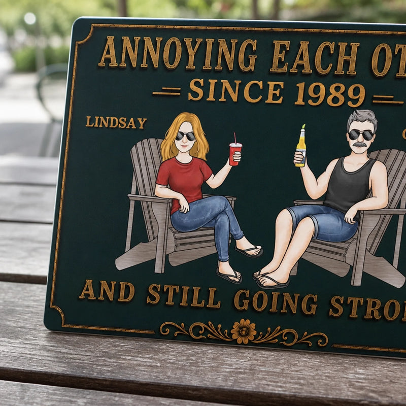 Personalized Home Decor Metal Sign - Anniversary Gift For Couple - Love You Anyway