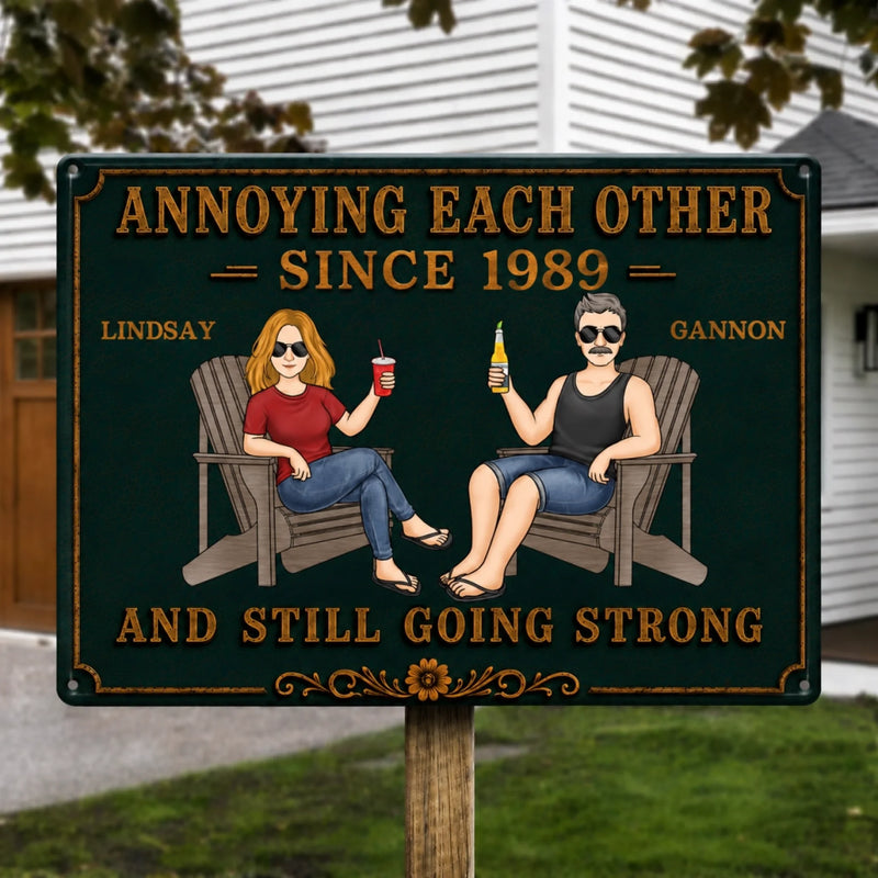 Personalized Home Decor Metal Sign - Anniversary Gift For Couple - Love You Anyway