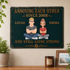 Personalized Home Decor Metal Sign - Anniversary Gift For Couple - Love Never Gets Old