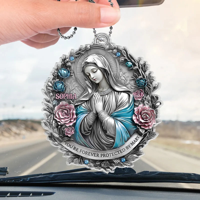 Personalized Acrylic Car Ornament – Sympathy Gift For Family - Keep Me In Your Gentle Embrace