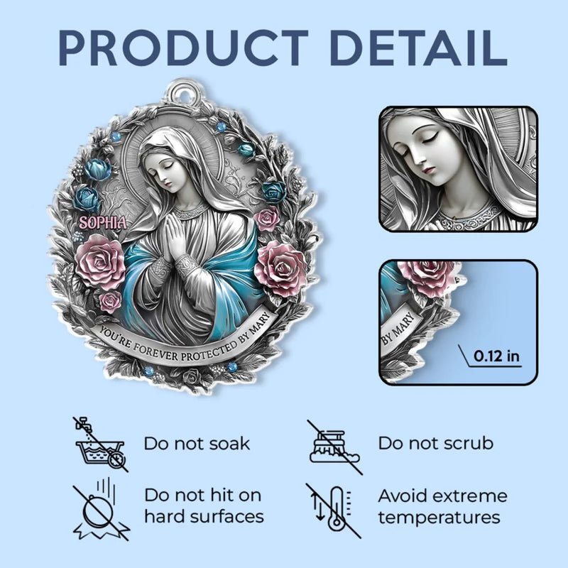 Personalized Acrylic Car Ornament – Sympathy Gift For Family - Keep Me In Your Gentle Embrace