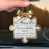 Personalized Acrylic Car Ornament - Sympathy Gift For Family, Mom, Dad - Forever Along My Journey