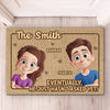 Personalized Home Decor Decorative Mat - Anniversary Gift For Couple - Together We Are Home