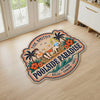 Personalized Shaped Doormat – Poolside, Summer Gift For Couple, Family – Our Happy Place By The Pool